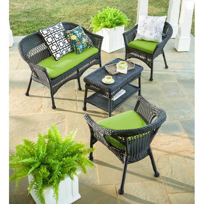 Plow & Hearth 50'' Wide Outdoor Wicker Loveseat & Reviews Wayfair